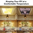 thumbnail image 3 of XYZCANDO Axolotl RV Skylight Cover Floral Camper Window Cover Foldable RV Window Shade Blackout Window Cover Sunproof UV Rays Protection Camper Trailer Fan Vent Cover RV Accessories Black, 3 of 7