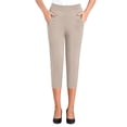 thumbnail image 2 of Noric Women's Plus SizeCapri Pants High Waist Casual Cropped Leggings with Button Pockets for Summer, 2 of 6