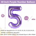 thumbnail image 2 of Globo Yeodong número 5 morado de 40 pulgadas para quinto cumpleaños, 2 of 7