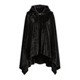 thumbnail image 3 of JTieacloth Womens Holiday Cloak Velvet Hooded Cape For Party Adult Kids Warm Cloak Wrap, 3 of 5