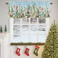 thumbnail image 4 of Winter Eucalyptus Leaves Valances for Windows, 42 x 18in, Christmas Bird Berry Pine Cone Rod Pocket Kitchen Valance Curtain Light Filtering Window Treatments for Living Room Bedroom, 1 Panel, 4 of 7