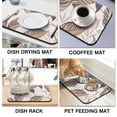 thumbnail image 4 of Maximize Coffee Enjoyment Super Absorbent Drying Mat - 19.5x12in Large Dish Mat for Quick and Easy Kitchen Counter Cleaning, Coffee Mat, 4 of 7