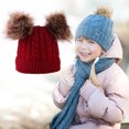 thumbnail image 5 of GHSOHS Cowboy Hat Beanie Trucker Hat Cotton Lined Boys Girls Hat Cap Hat Knitted Kids Pom Winter Toddler Hat Baby Hats Bucket Hats Fashion Caps Red Skullies & Beanies Fascinators Hats for Women, 5 of 6