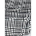 thumbnail image 5 of INSPIRE CHIC Women's Plaid Cropped Trousers Button Casual Tartan Check Work Pants XS Grey Black, 5 of 6