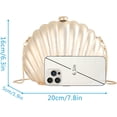 thumbnail image 7 of LinYooLi Women Mini Seashell Evening Clutch Handbag Chain Strap Cross-body Bag, 7 of 7