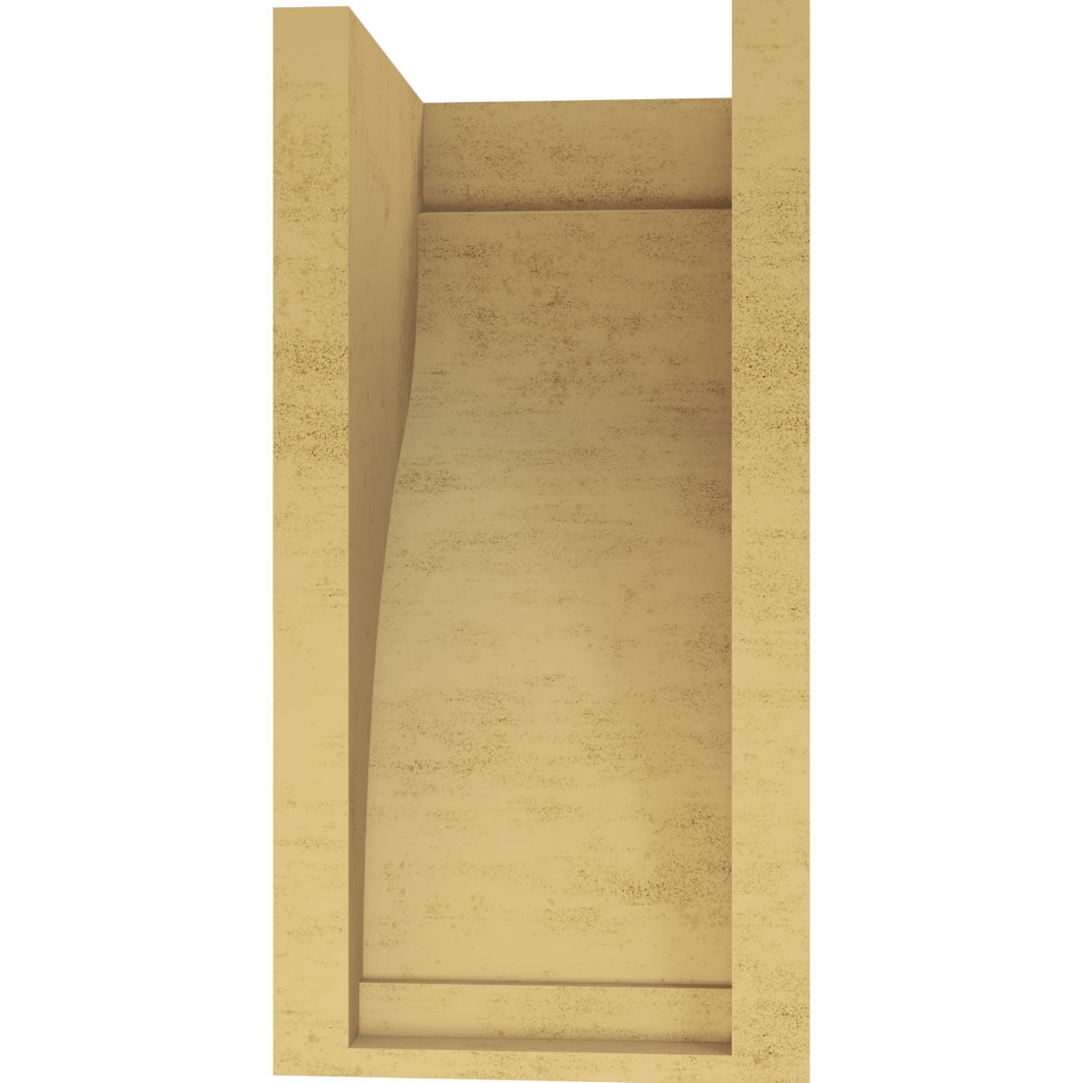 7"W x 7"D x 14"H Wide Helena Rough Cedar Woodgrain TimberThane Corbel, Primed Tan