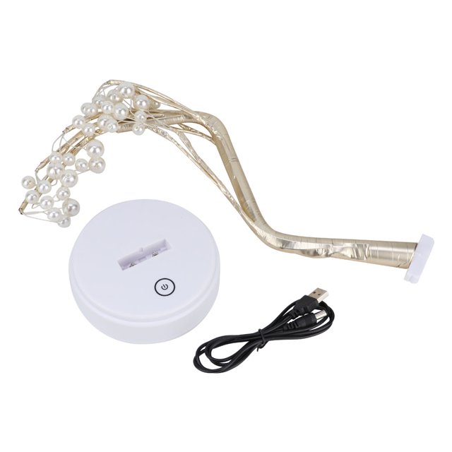 Uadme bluebone Luz LED para árbol,36 Luces LED para árbol De Perlas,Luz Nocturna,Decoración,Lámpara De Mesa para Fiesta,Dormitorio,Regalo