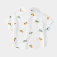 thumbnail image 4 of MIASHUI Boys Shirts Cartoon Printed Short Sleeve Button Down Shirt,White,4-5 Years, 4 of 9