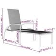 thumbnail image 4 of vidaXL Chaises Longues 2 Pcs avec Repose-Pieds Rotin PE Noir, 4 of 5