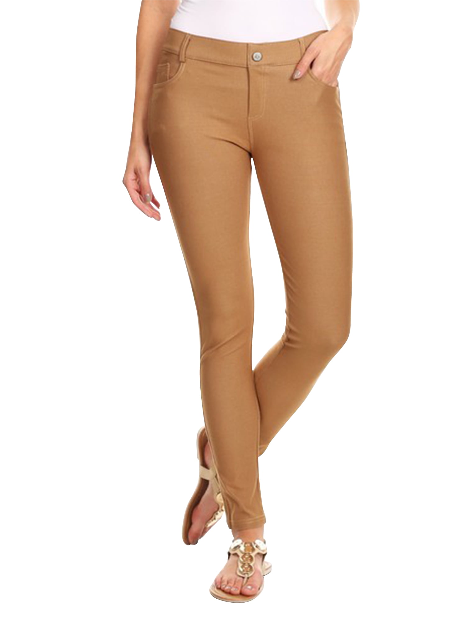khaki jeggings walmart