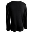 thumbnail image 3 of Wdgfv Breathable Women's Pullover Elegant Openwork Knit Pullover Sweater Soft Loose Fit Long Sleeve Solid Women's Top Versatile Autumn Wear Comfortable, 3 of 4