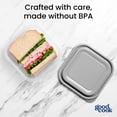 thumbnail image 6 of GoodCook 4 Pack Medium Square Food Storage Containers, Made Without BPA and Dishwasher Safe, 2.9 Cups Each, Best Used for Leftover Storage and Reheating, 6 of 13