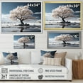 thumbnail image 4 of Designart "White Tree Arboretum horizon I" Landscape Trees Floater Framed Canvas Print, 4 of 7
