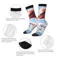 thumbnail image 3 of Sigee Red And White Bird Couple for Contrast Design Soft Moisture-Wicking Socks Crew Casual Athletic Stretchy Loose Middle Tube Socks, 3 of 6