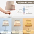 thumbnail image 4 of WOBOGO Cute Chihuahua Dog Table Lamps Bedroom 3-Speed Dimmable Farm Style with Fabric Shade for Reading and Home Office, 4 of 8