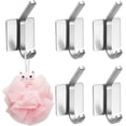 thumbnail image 1 of Gancho de pared para baño,Gancho para toallas,Gancho adhesivo,Gancho de puerta doble,Ganchos adhesivos,Gancho de pared,Baño de acero inoxidable,Inoxidable para baño,Gancho para toallas Blanco 5, 1 of 5