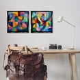thumbnail image 3 of Stupell Industries Eye Catching Abstract Shapes Abstract Painting Black Floater Framed Canvas Art Print Wall Art, 18 x 18, Set of 2, 3 of 10