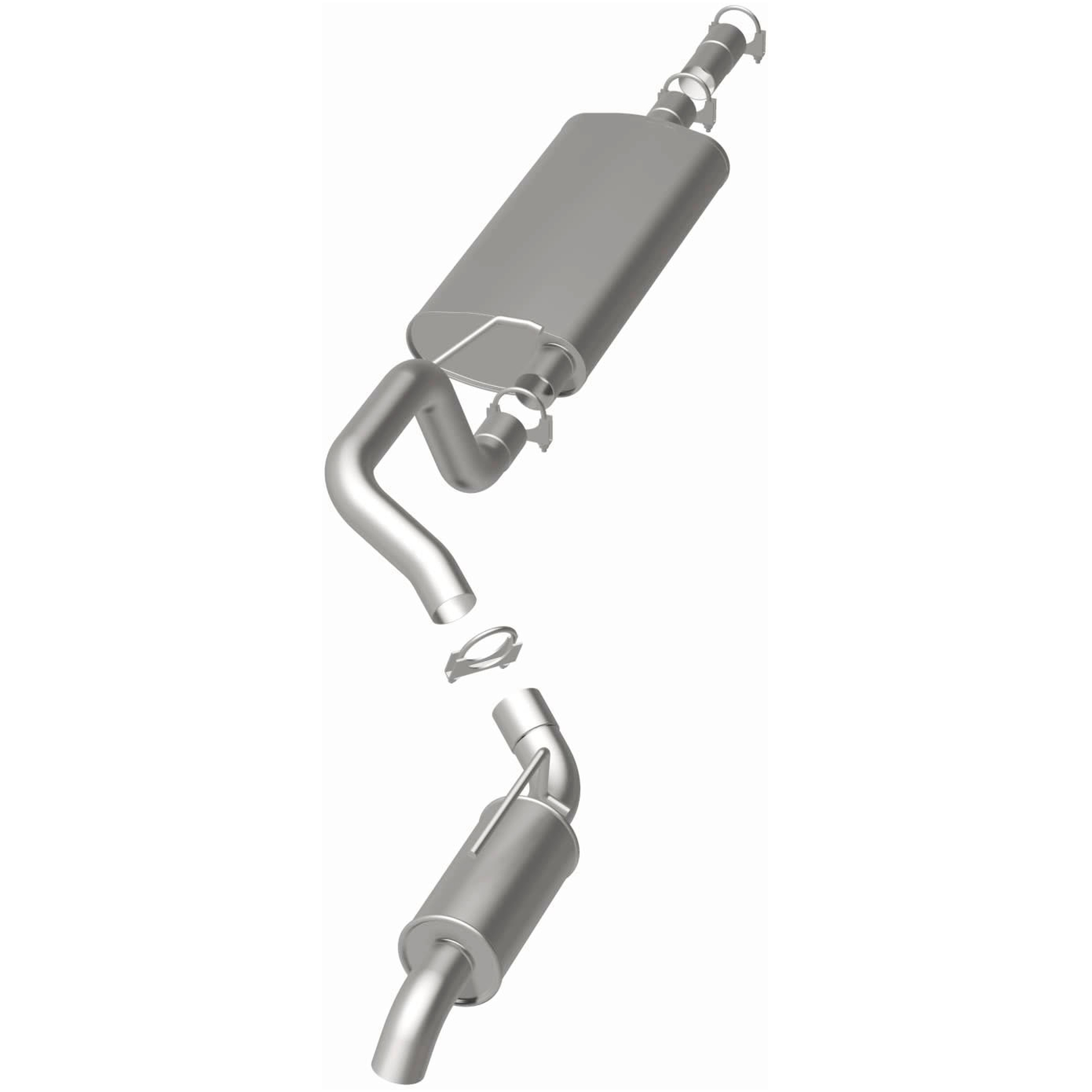 BRExhaust OE Replacement Exhaust System Kit 106-0047: Compatible with 2007-2011 Dodge Nitro 3.7L, 2008-2012 Jeep Liberty 3.7L