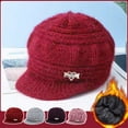 thumbnail image 3 of 1PC Wool Women's Fashion Hat Plush Knitted Wind Ear Guard Color Simple Atmosphere Autumn Winter and Hat Warm, 3 of 7