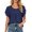 Navy*, variant on RUTAYY Women's Blouse Loose Fit Solid Color Crew Neck Short Sleeve Tops Comfortable Casual Daily Wear Travel Vacation Shirts