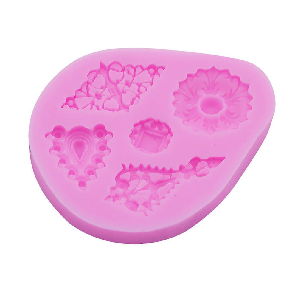 Heart Brooch Silicone Mold Fondant Cake Cooking Tools Cupcake Chocolate Moul