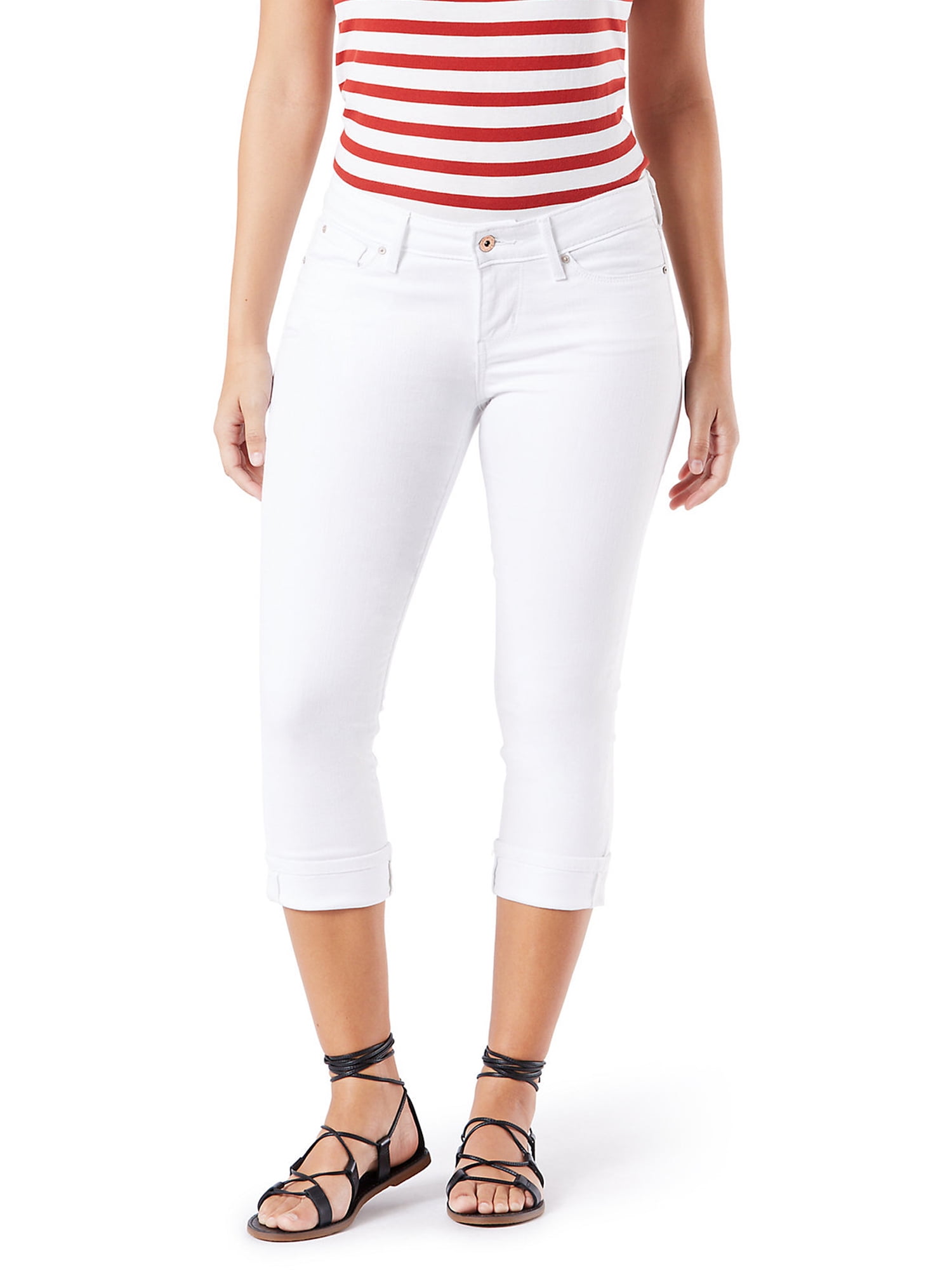 Introducir 48+ imagen levi’s white capri jeans