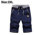 thumbnail image 2 of Pantalones cortos para hombre, estilo clásico, informales, con cordón, para playa, de verano, con cintura elástica y bolsillos, pantalones cortos de playa para hombre, 2 of 5