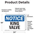 thumbnail image 2 of (2 Pack) King Valve OSHA Notice Sign 24 Inch X 18 Inch Vinyl Label Decal Sticker Weather Resistant, UV Protected for Workplace, Business, and Construction Site, Made in the USA, 2 of 7
