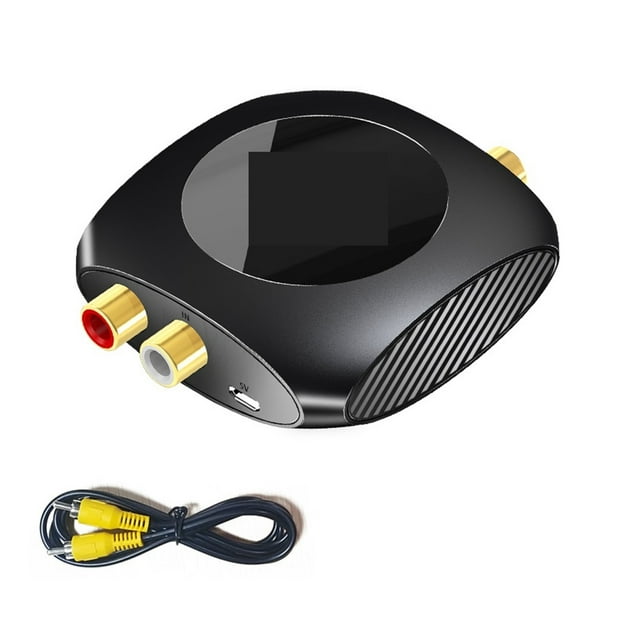96KHz Analog to Digital Audio Converter Adapter R/L RCA to SPDIF Optical Coaxial for Amplifier Soundbar Speaker ,Easy to Use