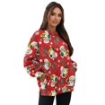 thumbnail image 3 of Yuyamidu Oversized Sweatshirt for Women Women's Fashion Hoodie Sweatshirts Christmas Santa Claus Crewneck Long Sleeve Shirts Soft Comfortable Tees Pullovers with Pockets Xmas Winter Party Clothes, 3 of 7
