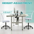 thumbnail image 6 of NiamVelo Executive Office Chair Armless Computer Chairs Adjustable Desk Chair with Lumbar Support for Teens Adults, White, 6 of 7