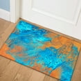 thumbnail image 2 of Karina Blue Contemporary Artistic Color Splash 1'8" x 2'6" Non-Skid Accent Rug, 2 of 8