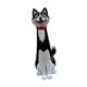 thumbnail image 2 of Figura de perro de resina, jarrón de flores, maceta, contenedor de plantas, adorno artístico Blanco y negro, 2 of 9