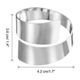 thumbnail image 2 of 10 piezas de anillos de servilleta de metal plateado, soportes de servilleta irregulares para la cena, 2 of 6