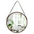 thumbnail image 2 of Wall Mounted Mirror Decorative Farmhouse Circle Rustic Mirror with Hanging Rope for Bathroom Bedroom Living Room Entryway, 2 of 8