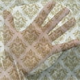 thumbnail image 3 of Damask Tulle Curtains with Rod Pocket, Baroque Victorian Design with Floral Swirls Dots for Classical Lovers, Sheer Drape for Wedding Party 2 Panels, 7 Sizes, Yellow and White, by Ambesonne, 3 of 3