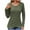 Army Green, variant on mihongmao Fashion Fall Clothes for Women Fashion Women's Solid Color Knitted Round Neck Pullover Long Sleeved Top, Wine L