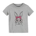thumbnail image 2 of AOMPMSDX Easter Bunny Shirt Toddler Boys Girls Happy Easter T Shirt Kids Cute Bunny Rabbit Graphic Tops Grey 3 Years-4 Years, 2 of 3