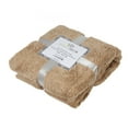 thumbnail image 3 of Luxurious Soft Velour Fleece Throw with Super Ultra Soft Faux Fur on backside Blanket 49”x 73” Brown Color, 3 of 3