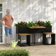 thumbnail image 4 of Gymax Outdoor Convertible Bench 2-in-1 Transforming Picnic Table & Chairs Set w/ Storage, 4 of 10