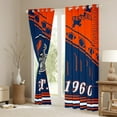 thumbnail image 3 of jejeloiu Denver Curtains Pack of 2 (42x84 Each),Football City Pattern Curtains Blackout,Navy Rugby Helmet Bedroom Curtains,Super Cozy Room Decor, 3 of 6