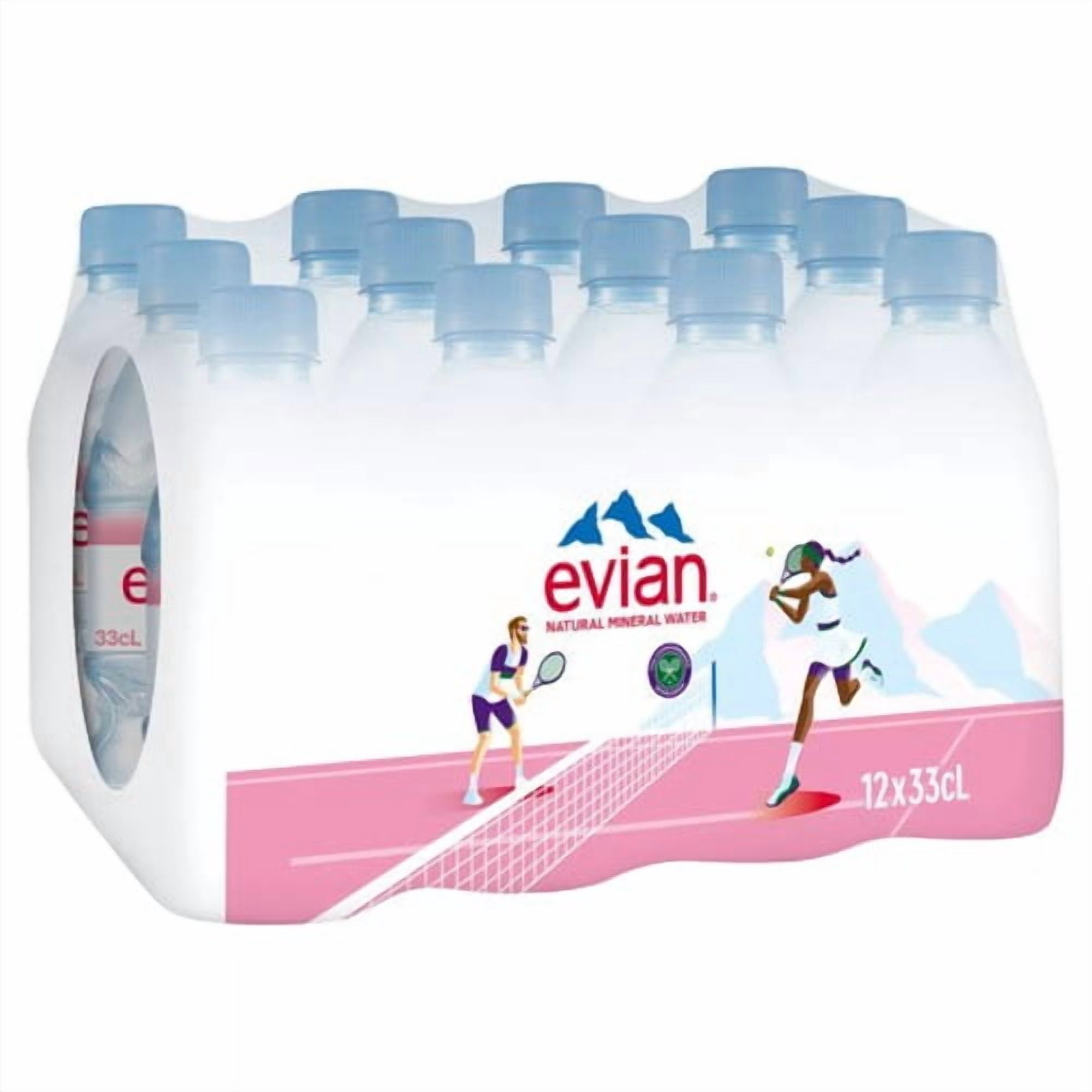 Evian Still Mineral Water 12 x 330ml, British Import (Pack of 2)