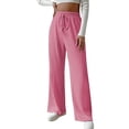 thumbnail image 2 of LYMAYTER Women High Wais Wide Leg Pants Knit Athletic Yoga Pants Stretch Breathable pants for S-2XL, 2 of 10