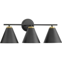 Avec 22-in 3-Light Matte Black Contemporary Bath Vanity Light