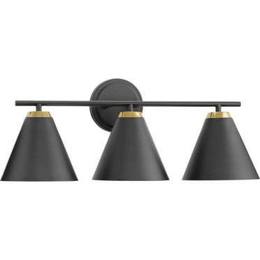 Avec 22-in 3-Light Matte Black Contemporary Bath Vanity Light
