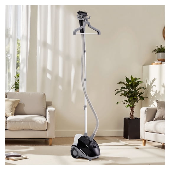 Garment Steamer 1500W, Clothes Steamer with Wheels - 1.7L Tank, 55 Min Continuous Steam, Adjustable for Suits, Dresses, Linen, & More
