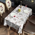 thumbnail image 3 of White Fairy Castle Pattern Rectangle Tablecloth 60"x102",Waterproof Polyester Rectangle Table Cloth, Wipeable Spillproof Polyester Tablecloth for Dining, Camping, Indoor and Outdoor, 3 of 6