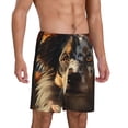 thumbnail image 2 of Kdxio Flower Crown Dog Print Mens Sleep Shorts Bottoms Soft Comfy Pajama Wear Pants with Drawstring Pockets, 2 of 5