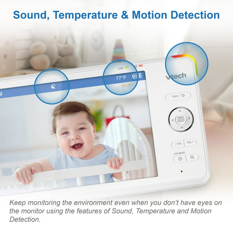 Wi-Fi Remote Access 2 Camera Video Baby Monitor with 7 display