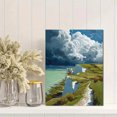 thumbnail image 2 of Beach Seascape Canvas Wall Art Print, Impressionist Coastal Decor for Living Room Bedroom Dining Room, 2 of 8